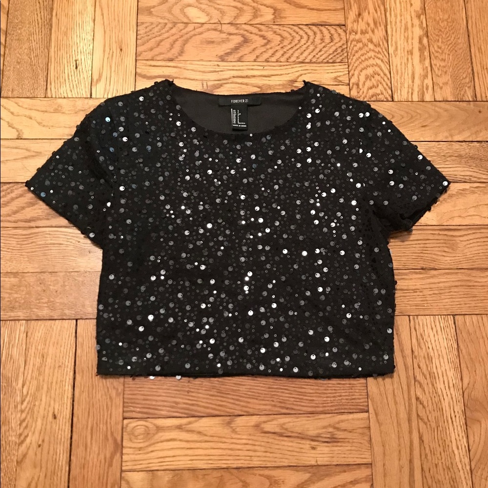 Forever 21 Sequin Crop Top